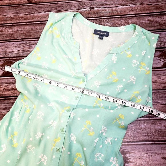 Modcloth Steadfast Sojourn Sleeveless Top Mint - Picture 10 of 11